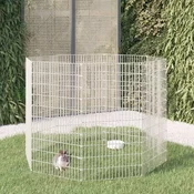 vidaXL 8-delna ograda za zajce 54×100 cm pocinkano železo