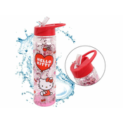 HELLO KITTY Hello Kitty Plastična steklenica s slamico, prozorna steklenica za vodoa 550ml