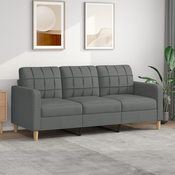 vidaXL Trosed svetlo siv 180 cm blago