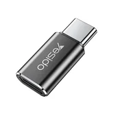 OTG adapter Yesido GS22 USB-C v Lightning - aluminijasta zlitina, 480Mbps - siv