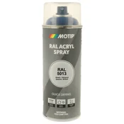Industrijski akrilni lak sprej RAL HG 400ml Motip - RAL 5013 kobaltno modra
