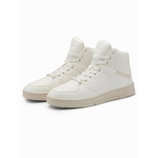 Ombre Insulated mens high top sneaker shoes - white