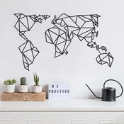 Atelier Del Sofa Zidna dekoracija World Map2, 100x58 cm, 1.5 mm, Crna
