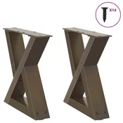 Noge za klub stolic 2 kom. Prirodni celik 40 x (30-31,3) cm Celik