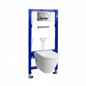 WC SET - Geberit ugradni vodokotlic sa zidnim nosacem+Geberit hrom taster+Vitra S50 konz. wc šolja+wc soft close daska