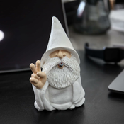 Generic Fun Wizard Dwarf Statue Victorious Old Man with White Beard - Tabletop and Window Courtyard Art Decoration, Outdoor Statue, (21065460)