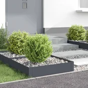 vidaXL Robovi trave 4 kos 60 x 60 x 20 cm Jeklo Antracit