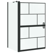 Vidaxl Kopalna tuš zavesa Črna in prozorna 80 x 68 x 128 cm
