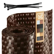 KADAX Rjavi ograjni trak za ograjne panele, 19 cm x 2,55 m, zaščita za ograjo