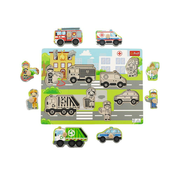 Trefl - Puzzle Drevená vkládačka Mesto - 1 - 39 kosov