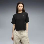 PUMA HER Relaxed Tee Women, Clothing, Black, M