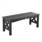 VEVOR Zunanja klop 113x40x435 cm črna