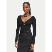 Elisabetta Franchi Bluza MD-005-67E2-V280 Črna Slim Fit
