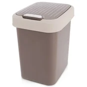 Artemis Plastični koš za odpadke za kuhinjo, kopalnico, pisarno, 12 l, rjav