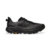 HOKA za moške. 1147791 Čevlji Speedgoat 6 črni (41 1/3), Ravna stran, Čipke, Šport, Teče, Večnamenski špo