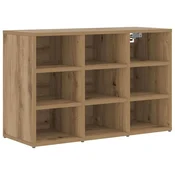 Vidaxl omara za čevlje Umetni hrast 77,5 x 30 x 51 cm Konstruiran les