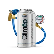 shumee Climeo 2x400ml + cev z manometrom - Ekološko hladilno sredstvo R134a/R12 | Neodvisen servis klimatskih naprav