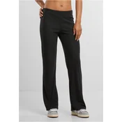 Womens ribbed trousers black