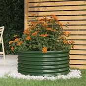 Vrtna sadilica od pocincanog celika 80x80x36 cm zelena