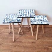 Hanah Home Set klub stocica 3Shp26, 3 komada, Šarena