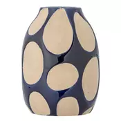 Temno modra/kremno bela vaza iz kamenine (višina 20 cm) Bashir – Bloomingville
