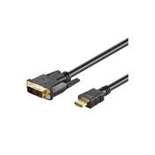 OEM DVI-D na HDMI M/M video kabel, 3 m, crni XDVIKABDVIHDMI3