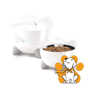 Catit PIXI Combo Pack, Fontana Od 2.5L, Posuda Za Hranu i Filteri - Bela