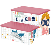 Kinder home dečiji ormarić, regal za igračke i knjige sa tablom za pisanje, kuća, drvo ( TF-6747 )
