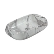 S6 Steklarstvo Šest UMIVALNIK marmor siva S6SI1, 71.5 x 41 x 14.5 cm