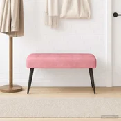 Klop s gumbnim oblazinjenjem Roza 80 x 40 x 46 cm Žamet