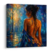 Slika osamljeno dekle ob vodi - 20x20