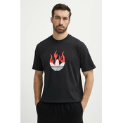 Pamucna majica adidas Originals Flames za muškarce, boja: crna, s tiskom, IS0178