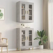 Vidaxl vidaXL Stenska omarica betonsko siva 69,5x34x90 cm