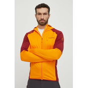 Sportska dukserica LA Sportiva Existence Hoody boja: narančasta, s kapuljačom, s uzorkom, P53102320