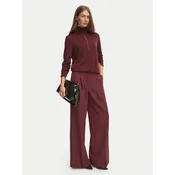 BOSS Hlače iz tkanine 50580299 Bordo rdeča Regular Fit