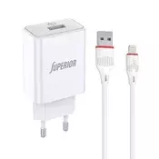 Kucni Punjac SU-P101 Fast QC3.0 18W 3A Lightning, Beli