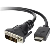 Belkin Belkin DVI / HDMI Priključni kabel [1x Moški konektor DVI, 18 + 1 polov - 1x Moški konektor HDMI] 1.8 m Črna