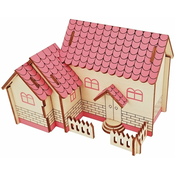 Woodcraft Drvena 3D puzzle Ljubičasta kuća
