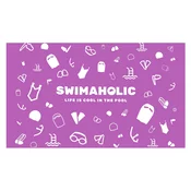Swimaholic swimming world microfibre towel pink