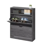 Songmics Omara za čevlje 2 predelka 24x80x102 cm siva