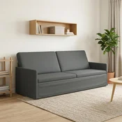 vidaXL 3-sedna sofa Temno siva 220 x 81 x 82 cm Blago