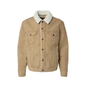 LEVIS  Prehodna jakna Type III Sherpa Trucker Jacket svetlo rjava