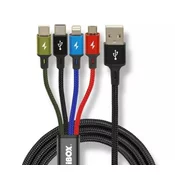 iBOX univerzalni polnilni kabel 4 v 1 i-box usb ikum4w1