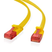 helos Patchkabel Cat.6 Ultraflach U/UTP AWG 32 gelb 15,0m