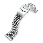 Metalni kaiš - MK22.20 Srebrni 22mm polukružni