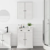 vidaXL Komplet pohištva za kopalnico 2 pcs Rjava 67.5 x 34 x 80 cm