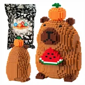 shumee Kapibara z gradbenimi bloki lubenice 3084el 3D model velika figura DIY