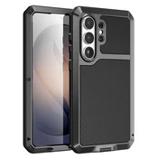 AVIZAR Ojačana zaščita 360° za Galaxy S26 Ultra IP54 s kaljenim steklom, Črna, (5000275167)