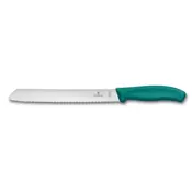 Nož za kruh Victorinox Swiss Classic 6.8634.21C1B, valovito rezilo, 21 cm, zelen
