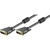 Goobay Goobay DVI Priključni kabel [1x Moški konektor DVI, 24 + 1 polov - 1x Moški konektor DVI, 24 + 1 polov] 1.8 m Črna